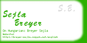 sejla breyer business card